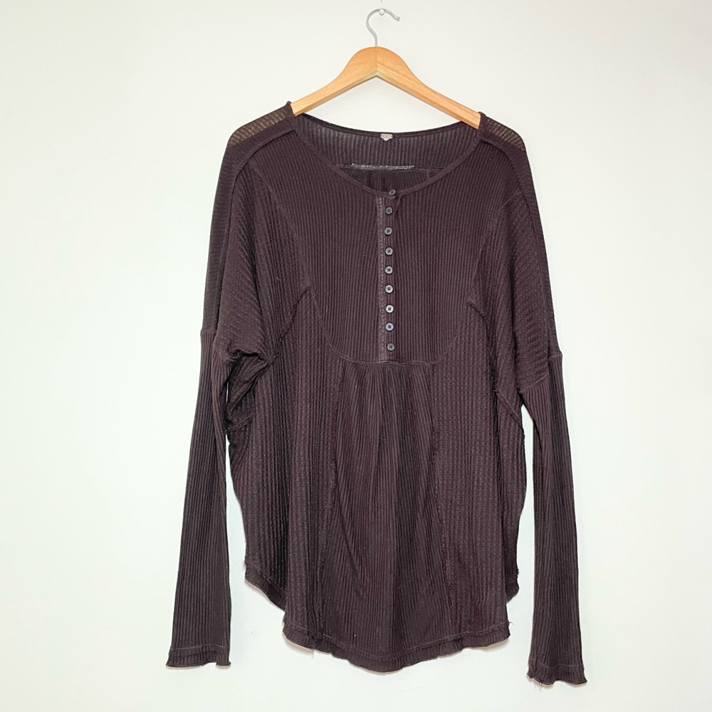 Free People Leo Henley Thermal Top